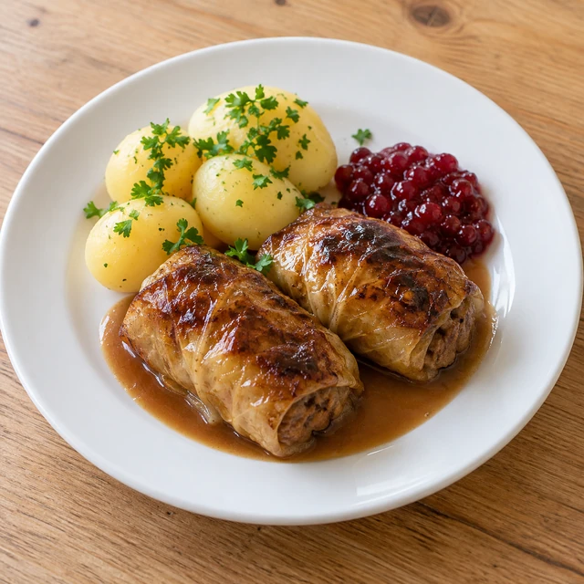 Restaurang Balder – Kåldolmar med potatis och lingon